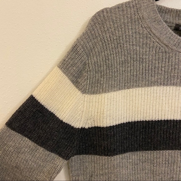 Slate & Stone Gray Emory Colorblock Stripe Crew Neck Long Sleeve Sweater Men XL - Picture 4 of 5